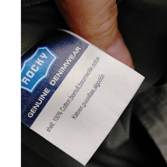 Rocky Denimwear Mens Shirt Large Front Pocket Gray Medium - Picture 7 of 7